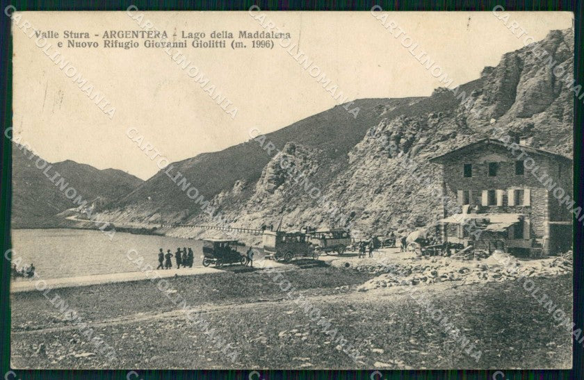 Cuneo Argentera Lago Maddalena Nuovo Rifugio Giolitti Corriere cartolina RB5665 – fronte