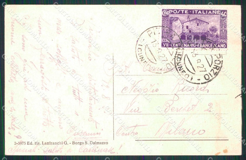 Cuneo Argentera Lago Maddalena Nuovo Rifugio Giolitti Corriere cartolina RB5665 – retro