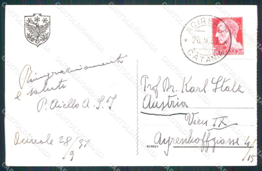Catania Acireale Collegio Pennisi cartolina RB5682 – retro