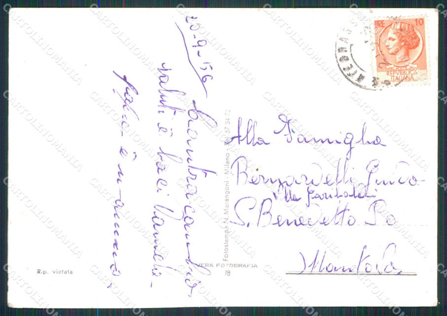 Milano Abbiategrasso Piazza Castello Benzinaio PIEGHE FG Foto cartolina RB5684 – retro