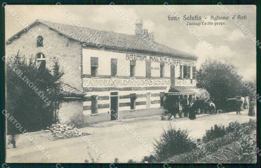 Asti Agliano Terme Ristorante Fontana della Salute cartolina RB5700 – fronte