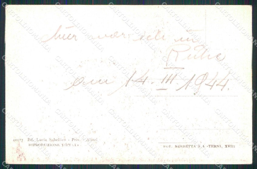 Frosinone Alatri Via Gregoriana Mura Ciclopiche Acropoli cartolina RB5703 – retro