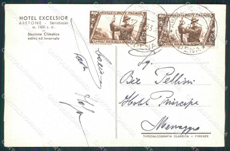 Pistoia Abetone Serrabassa Hotel Excelsior cartolina RB5706 – retro