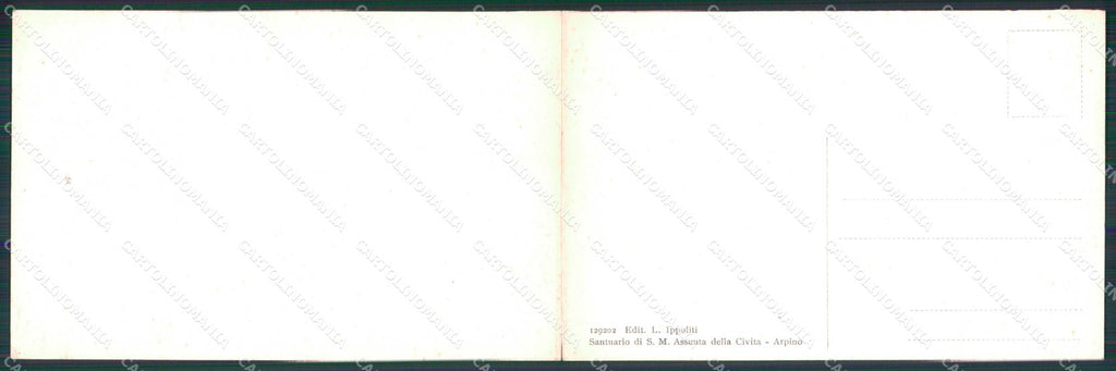 Frosinone Arpino Santuario Santa Maria Assunta Doppia cartolina RB5714 – retro