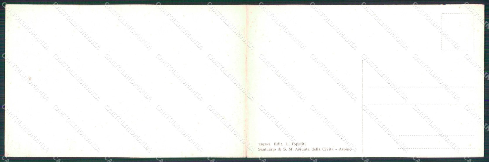 Frosinone Arpino Santuario Santa Maria Assunta Doppia cartolina RB5714 – retro