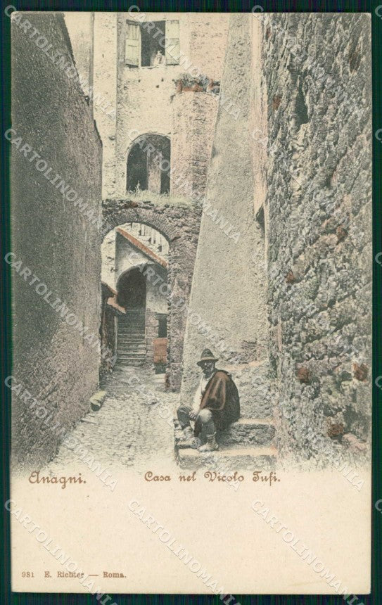 Frosinone Anagni Casa nel Vicolo Tufi cartolina RB5715 – fronte