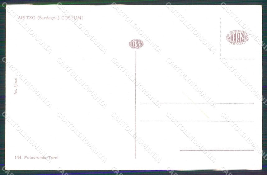 Nuoro Aritzo Costumi Sardi ABRASA cartolina RB5718 – retro