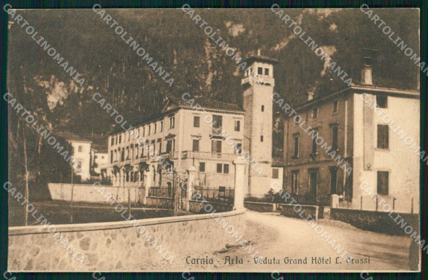 Udine Arta Terme Carnia Grand Hotel Grassi cartolina RB5730 – fronte