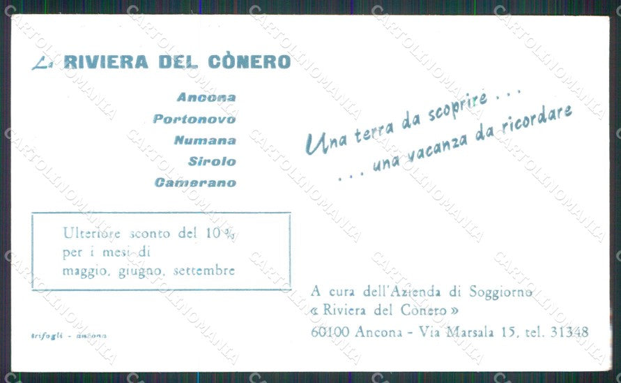 Ancona Città Riviera del Conero cartolina RB5736 – retro