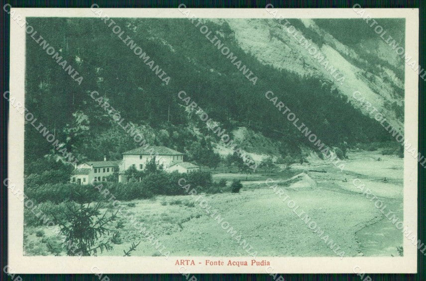 Udine Arta Terme Fonte Acqua Pudia cartolina RB5739 – fronte