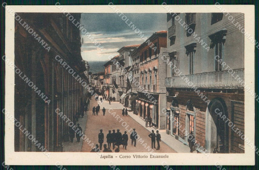 L'Aquila Città Corso Vittorio Emanuele cartolina RB5740 – fronte