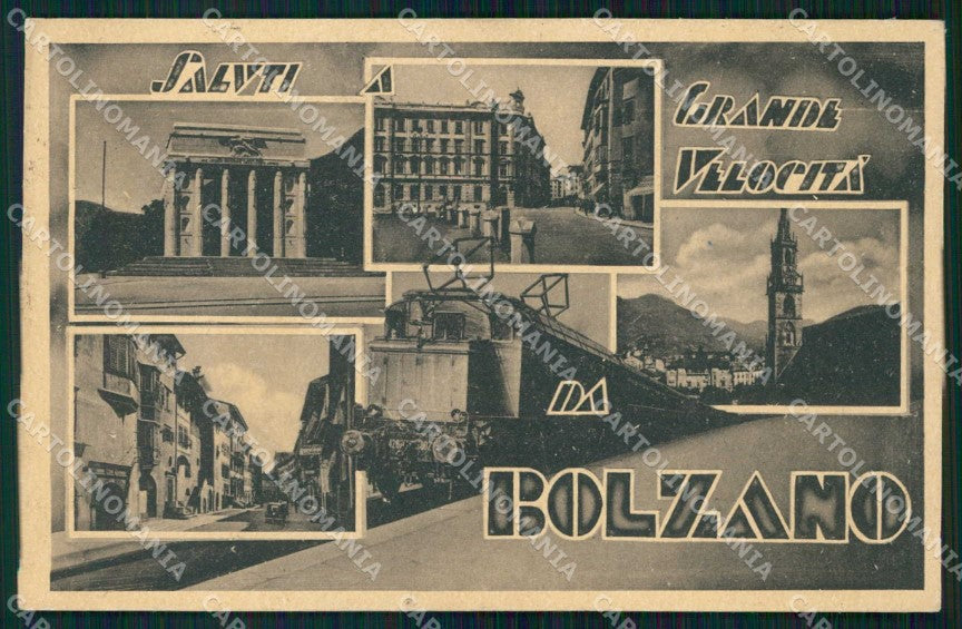 Bolzano Città Saluti da Treno Grande Velocità Schio cartolina RB5761 – fronte