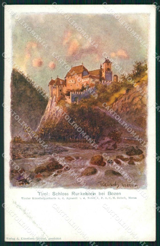 Bolzano Città Castello Runkelstein Reisch cartolina RB5765 – fronte