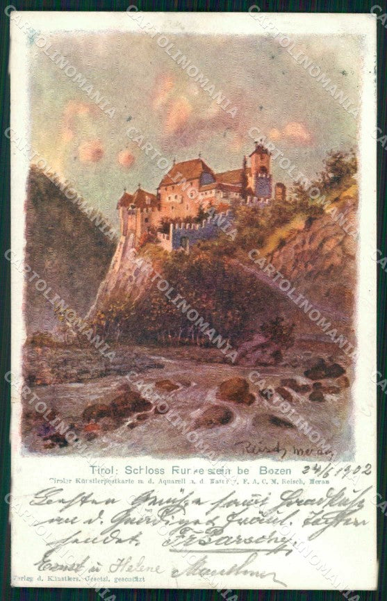 Bolzano Città Castello Runkelstein Reisch cartolina RB5767 – fronte
