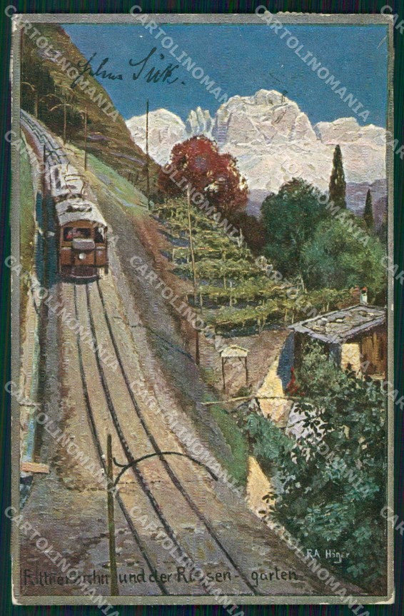 Bolzano Città Treno Rosengarten Hoger cartolina RB5769 – fronte