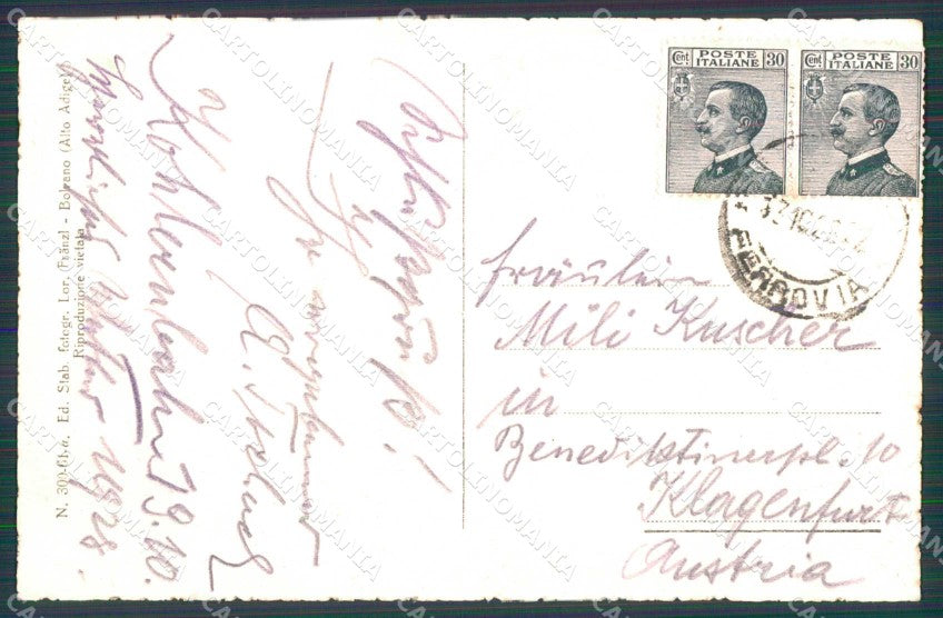 Bolzano Città Teleferica Monte Colle Franzl 300 61 cartolina RB5773 – retro