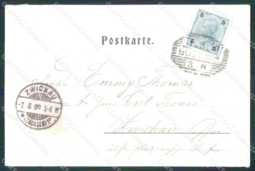 Bolzano Città Vicolo della Carne Stengel 2377 cartolina RB5774 – retro