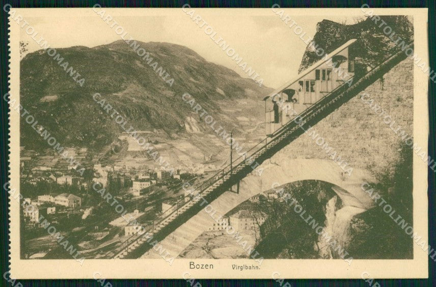 Bolzano Città Funicolare del Virgolo cartolina RB5783 – fronte
