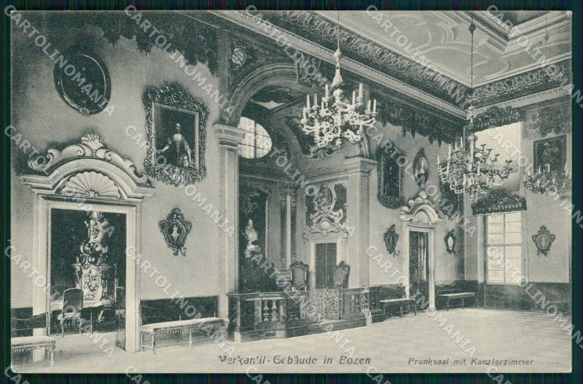 Bolzano Città Edificio Mercantile Salone cartolina RB5784 – fronte