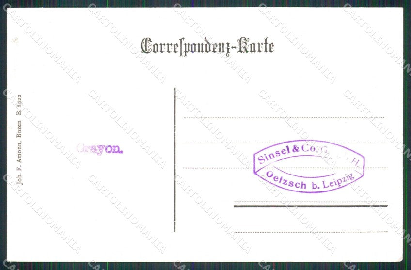 Bolzano Città Edificio Mercantile Salone cartolina RB5784 – retro