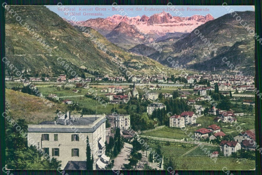 Bolzano Città Hotel Germania Passeggiata Franzl 5797 cartolina RB5787 – fronte
