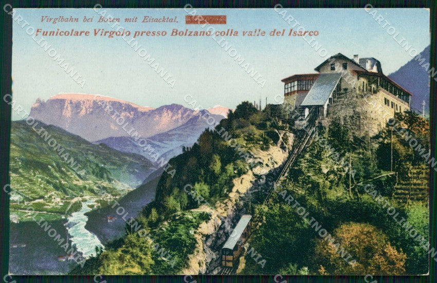 Bolzano Città Funicolare Virgolo Valle dell'Isarco cartolina RB5793 – fronte