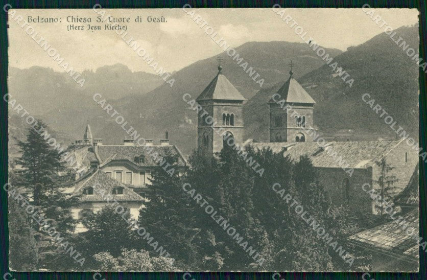 Bolzano Città Chiesa Sacro Cuore di Gesù Franzl 300 205 cartolina RB5799 – fronte