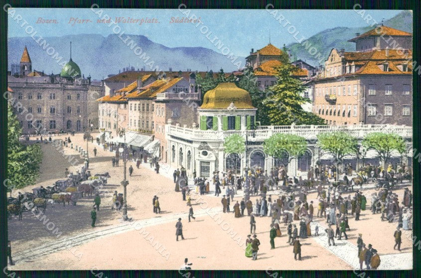 Bolzano Città Piazza Walter cartolina RB5801 – fronte