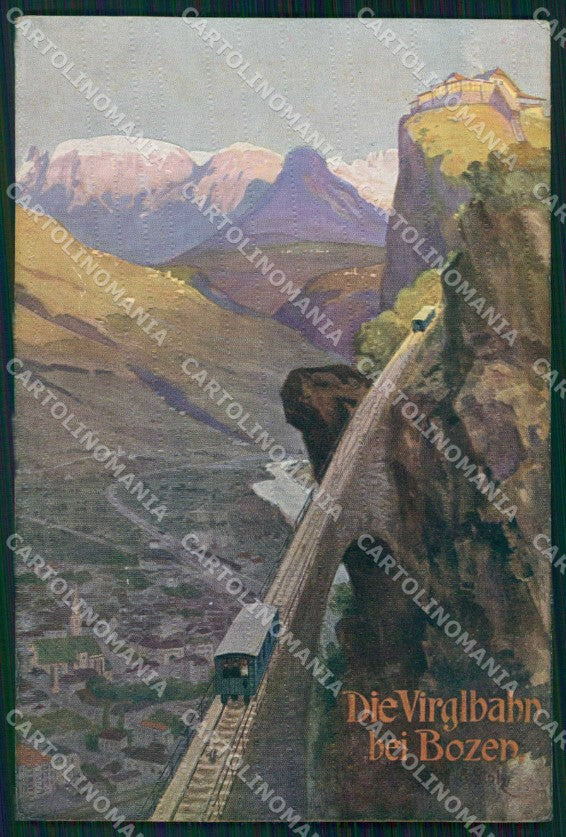 Bolzano Città Funicolare del Virgolo cartolina RB5824 – fronte