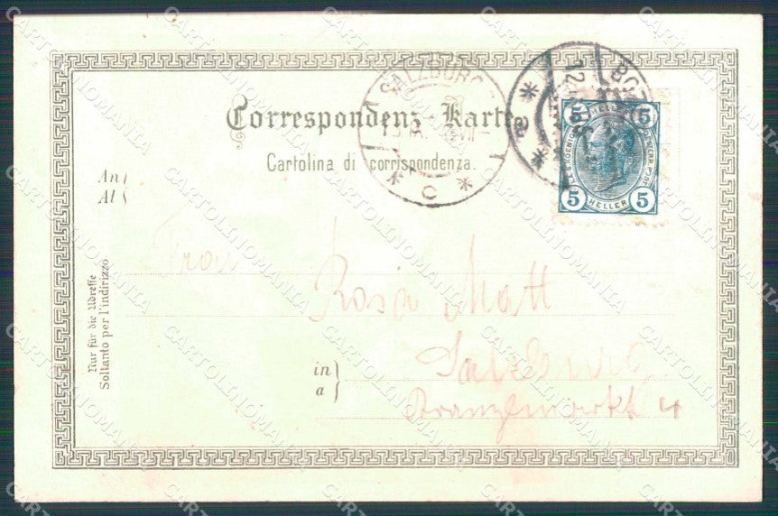 Bolzano Città San Cipriano Rosengarten cartolina RB5828 – retro