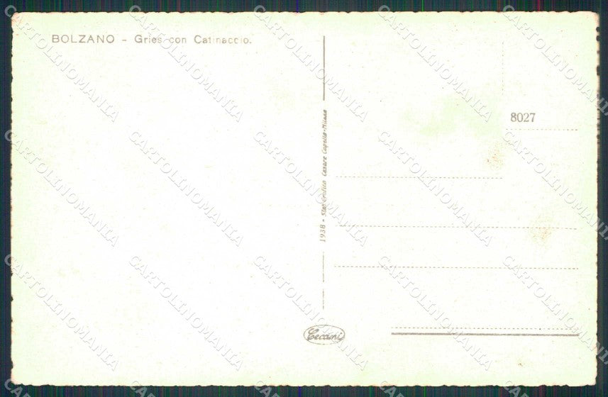 Bolzano Città Gries con Catinaccio Foto cartolina RB5859 – retro