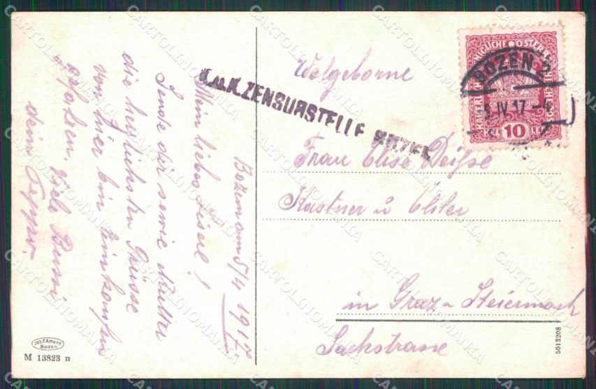Bolzano Città Piazza Walter cartolina RB5867 – retro