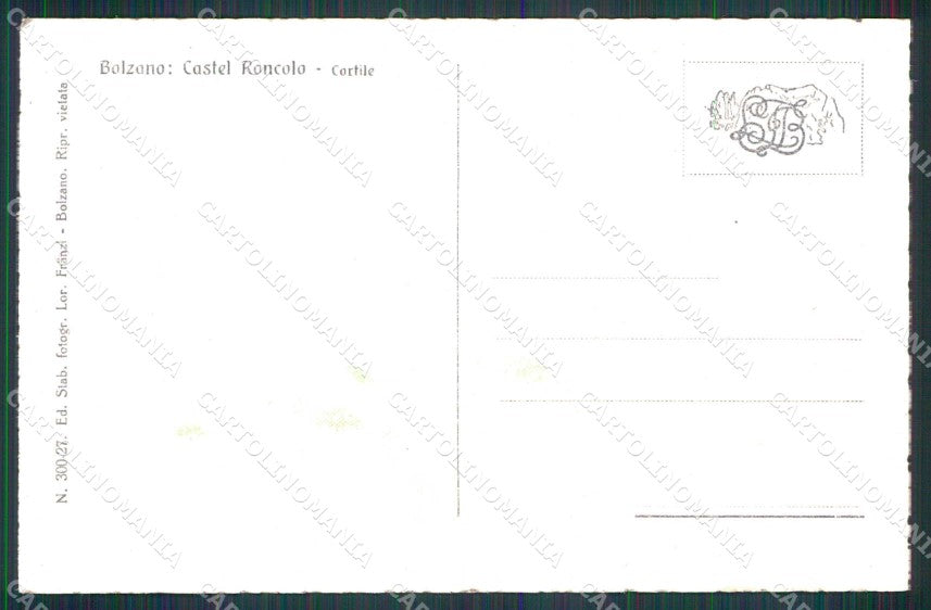 Bolzano Città Castel Roncolo Cortile Franzl 300 27 cartolina RB5871 – retro