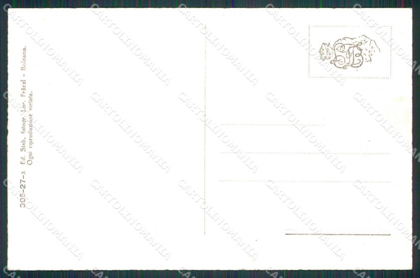 Bolzano Città Ultradige Castel Gandegg Franzl 305 27 cartolina RB5872 – retro