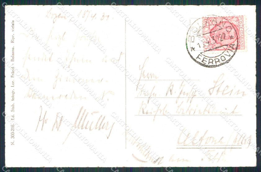 Bolzano Città Veduta di Gries Franzl 300 216 cartolina RB5873 – retro