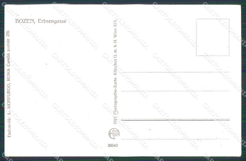 Bolzano Città Vicolo delle Erbe Foto cartolina RB5877 – retro