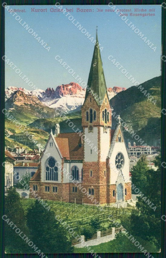 Bolzano Città Gries Chiesa Protestante Franzl 500 17 cartolina RB5886 – fronte