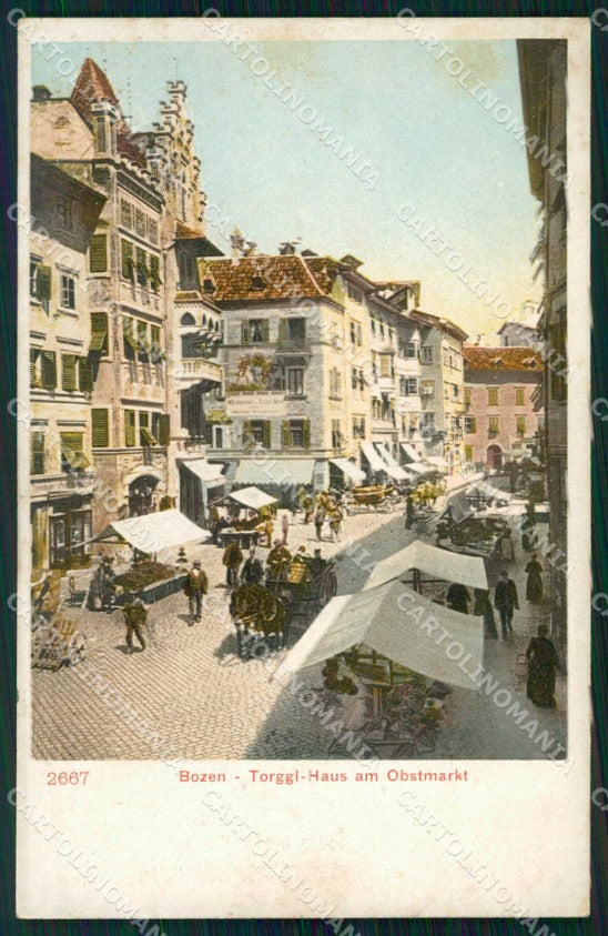 Bolzano Città Mercato della Frutta cartolina RB5889 – fronte
