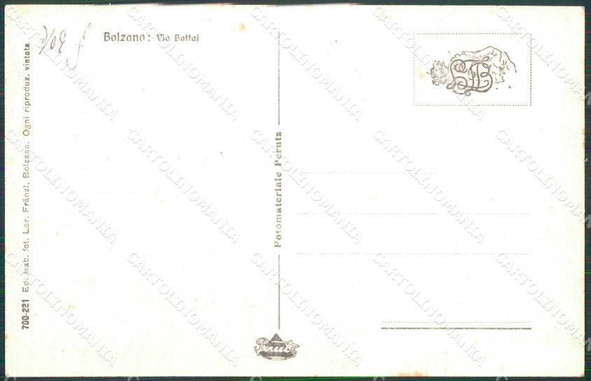 Bolzano Città Via Bottai Franzl 700 221 Foto cartolina RB5892 – retro