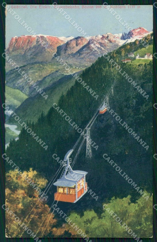 Bolzano Città Teleferica al Monte Colle Franzl 500 93 cartolina RB5898 – fronte