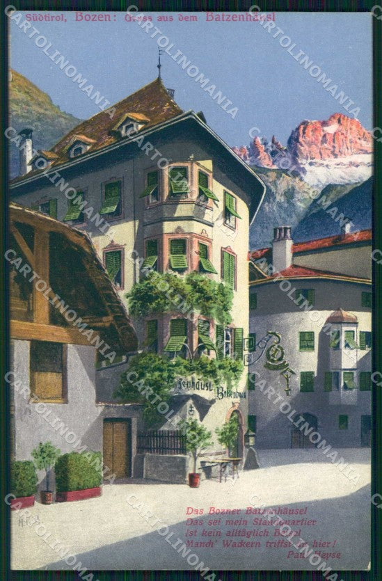 Bolzano Città Batzenhausel Franzl 5980 cartolina RB5901 – fronte