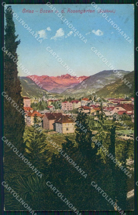 Bolzano Città Gries con Rosengarten cartolina RB5903 – fronte