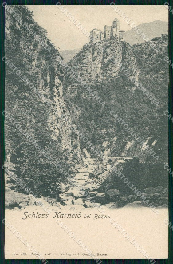 Bolzano Città Castello Karneid cartolina RB5904 – fronte