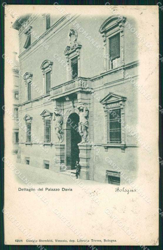 Bologna Città Dettaglio Palazzo Davia cartolina RB5909 – fronte