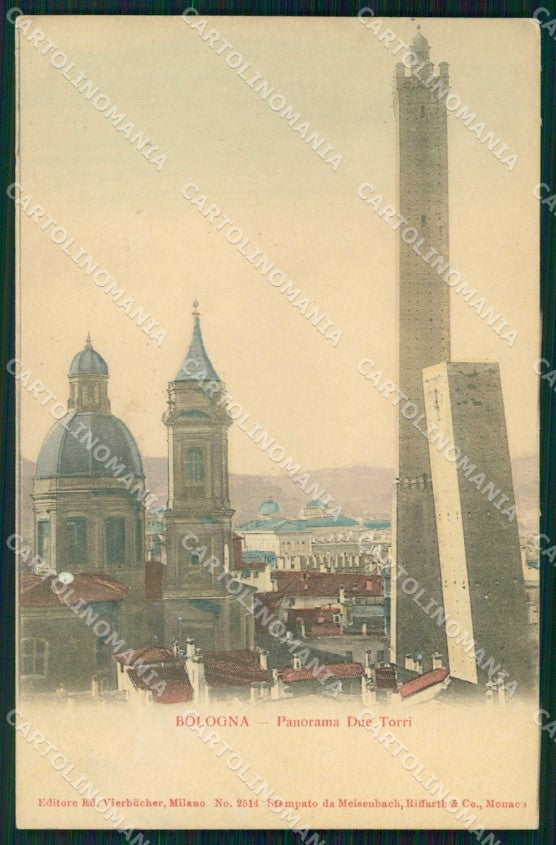 Bologna Città Veduta delle Due Torri cartolina RB5913 – fronte