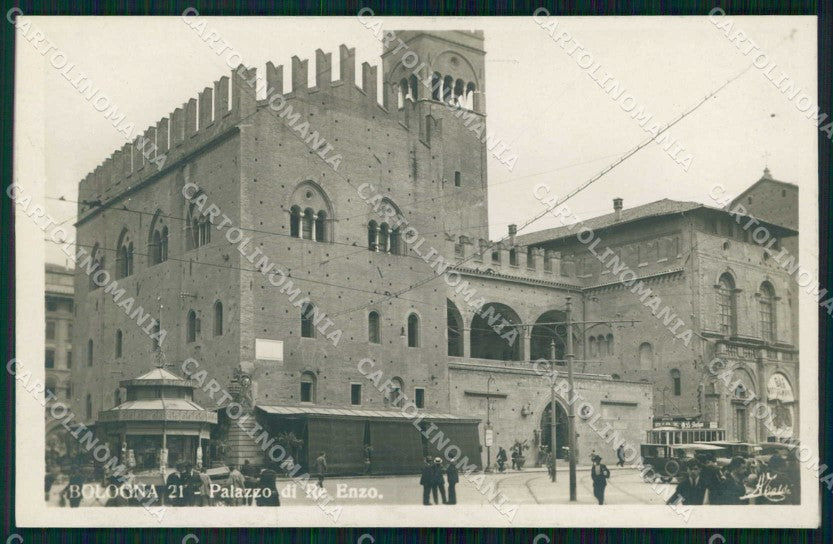 Bologna Città Palazzo di Re Enzo Tram Foto cartolina RB5916 – fronte
