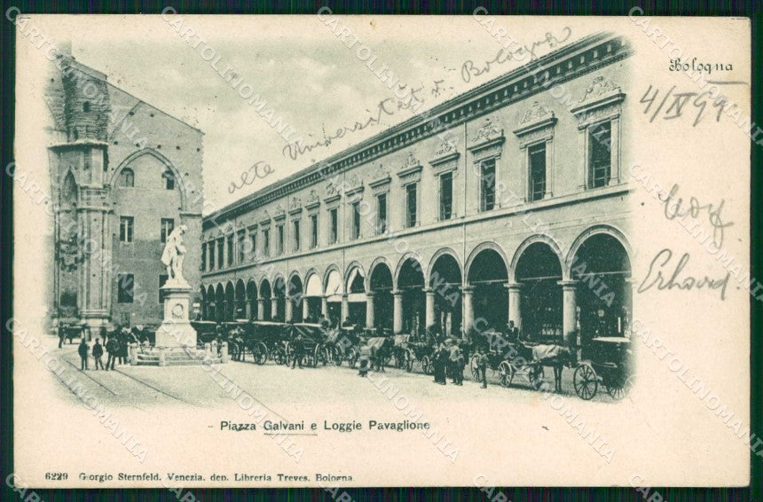 Bologna Città Piazza Galvani Loggie Pavaglione cartolina RB5917 – fronte