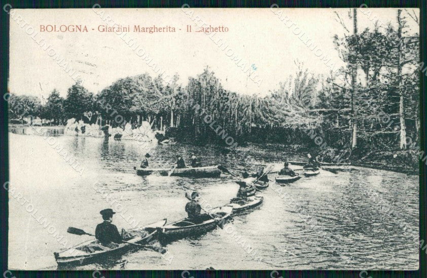 Bologna Città Giardini Margherita Laghetto Canoe cartolina RB5920 – fronte