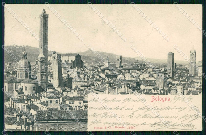 Bologna Città Veduta Generale Stengel 11660 ANGOLINO SCOLLATO cartolina RB5924 – fronte