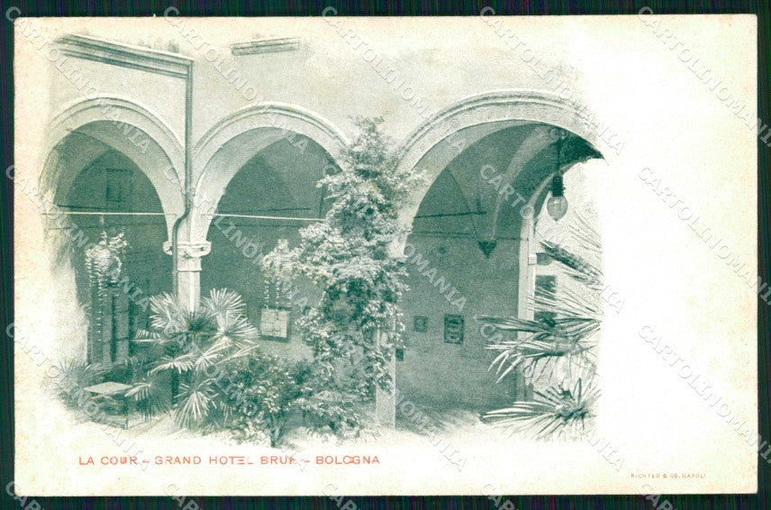 Bologna Città Grand Hotel Brun Cortile cartolina RB5939 – fronte